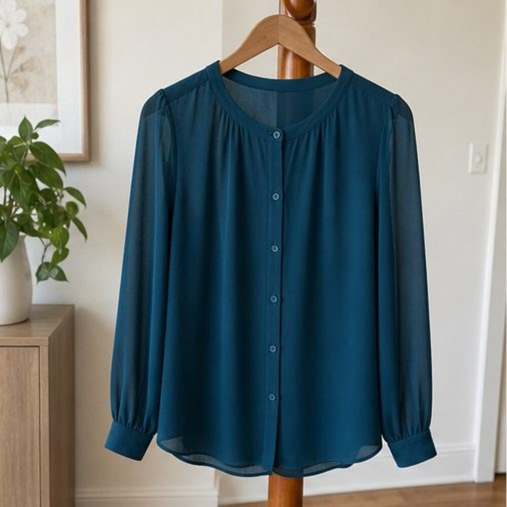 Teal Peplum Top
